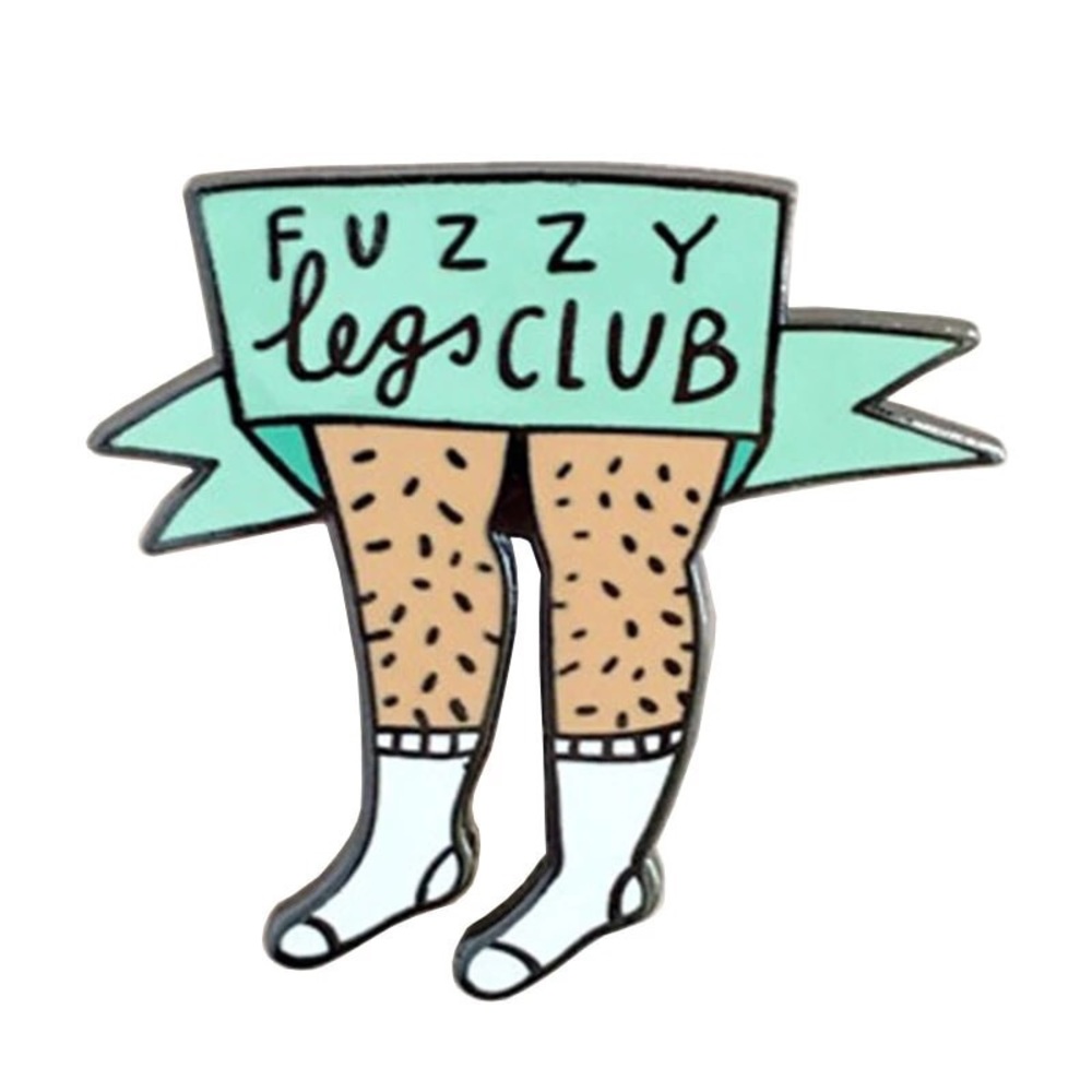 Hilarious Fuzzy Legs Club Enamel Pin